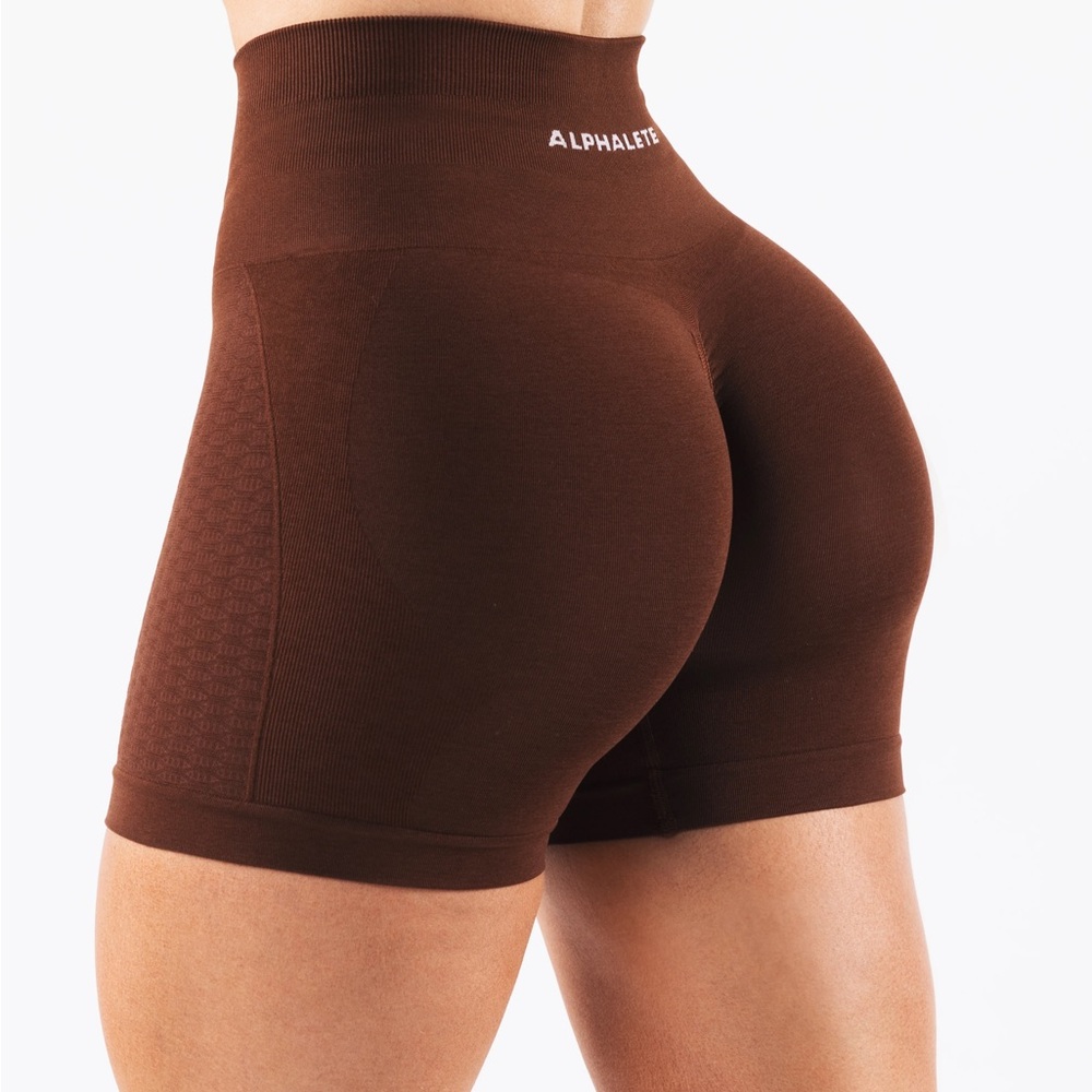 Alphalete Women's Brown High-Waisted Shorts